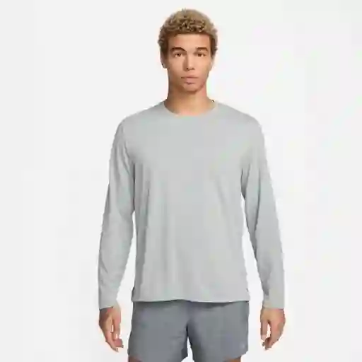 Nike Camiseta Uv Miler Top ls Para Hombre Gris Talla L