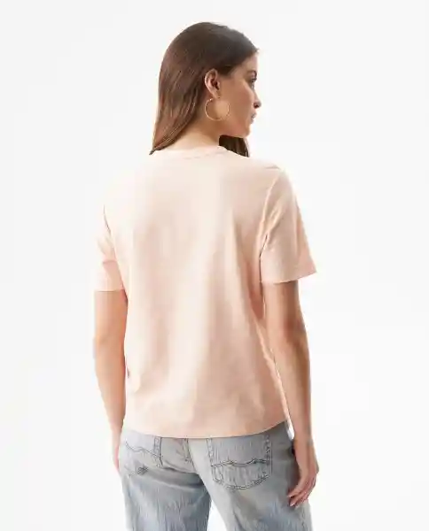 Camiseta Studded Femenino Rosa Tez Claro Talla M Chevignon
