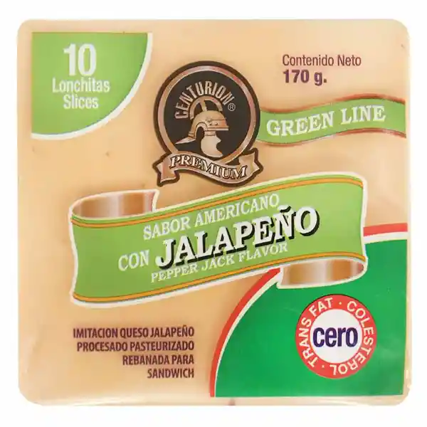 Queso Centurión Sabor Americano Con Jalapeño Tajado