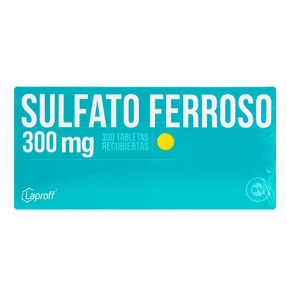 Sulfato Ferroso 300 Mg X 30 Tabletas