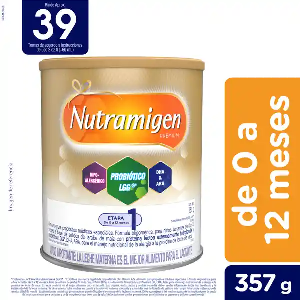Nutramigen Fórmula Infantil Premium con LGG Etapa 1