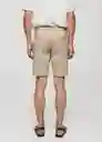 Bermuda Gracia Beige Talla 38 Hombre Mango