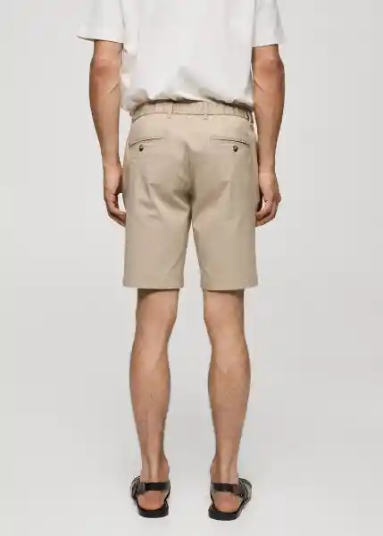 Bermuda Gracia Beige Talla 38 Hombre Mango