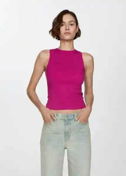 Top Hernan Fucsia Talla S Mujer Mango