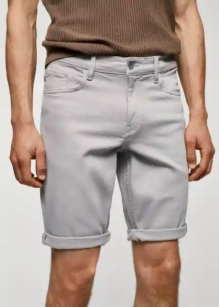 Bermuda Nepto Gris Claro Vigoré Talla 36 Hombre Mango