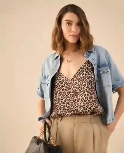 Camisa Azul Cielo Claro Talla L 612G031 Esprit