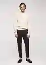 Buzo Jersey Ybarre Off White Talla XXL Hombre Mango
