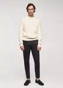 Buzo Jersey Ybarre Off White Talla XXL Hombre Mango