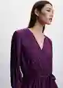 Vestido Eleni-A Morado Talla XS Mujer Mango