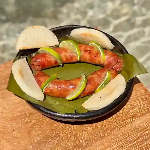 Chorizos con Arepa