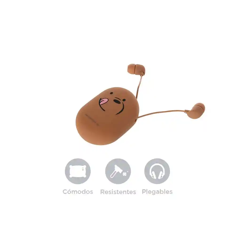 Miniso Audífonos De Cable We Bare Bears Café