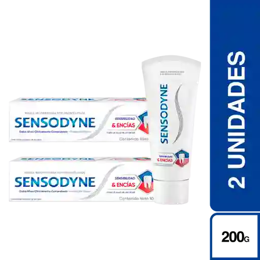 2 x Sensodyne Crema Dental Sensibilidad y Encías