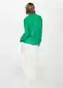 Camisa Lima Verde Talla M Mujer Mango