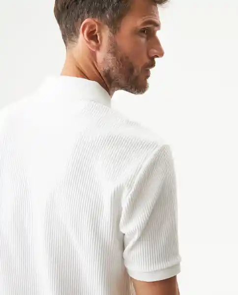 Camiseta Polo Vertical Crudo Prístino Claro M Chevignon