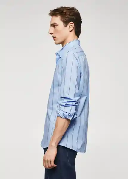 Camisa Esen Azul Talla L Hombre Mango