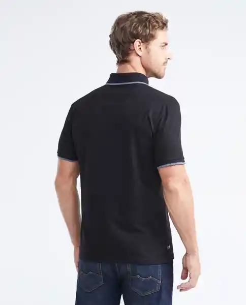 Camiseta Polo With Detail Negro Sombrío Ultraoscuro S Chevignon