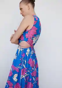 Vestido Nuti Azul Talla 27 Mujer Mango