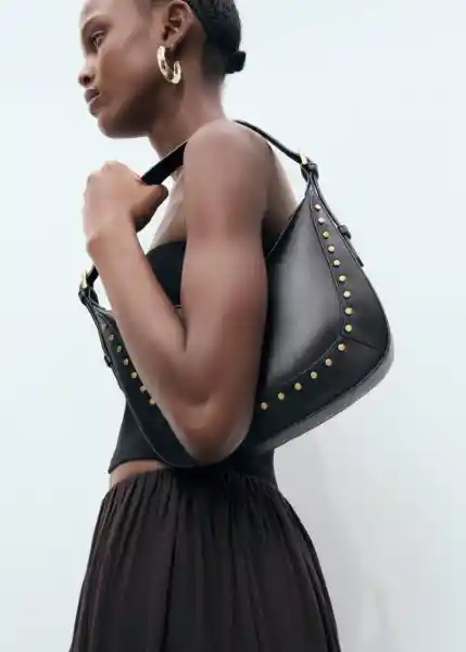 Bolso M Serrat Negro Talla 99 Mujer Mango