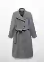 Abrigo Sirenita Gris Talla 24 Mujer Mango