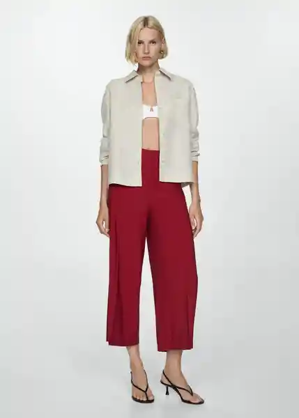 Pantalón Lidof Rojo Talla L Mujer Mango