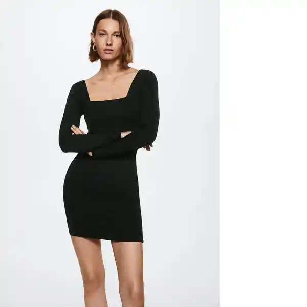 Vestido Aina Negro Talla Xs Mujer Mango