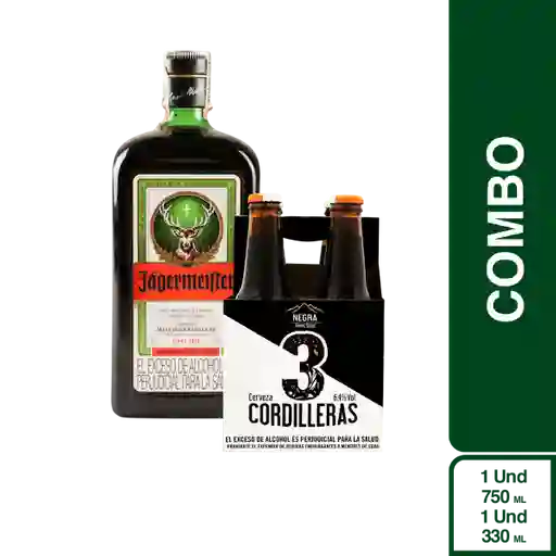 Combo 3 Cordilleras Negra + Jägermeister Licor de Hierbas