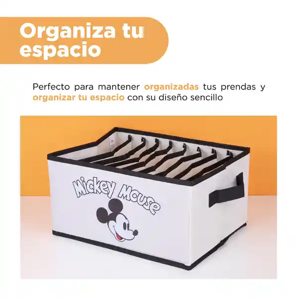 Organizador de Tela Para Ropa Mickey Mouse Beige Miniso