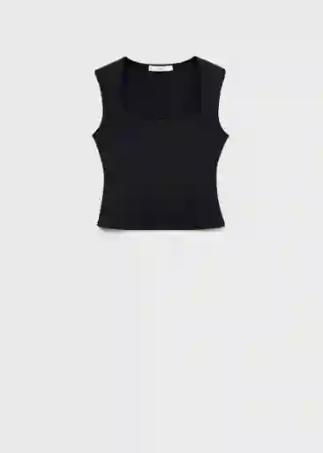 Top Rayo Negro Talla XS Mujer Mango