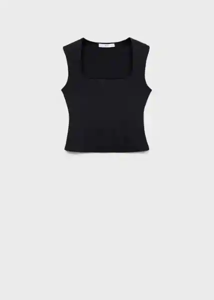 Top Rayo Negro Talla XS Mujer Mango