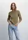 Saco Jersey Catala 2 Khaki Talla S Mujer Mango