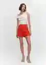 Short Fica Naranja Talla XS Mujer Mango