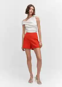 Short Fica Naranja Talla XS Mujer Mango