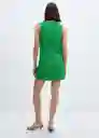 Vestido Corn Verde Talla M Mujer Mango