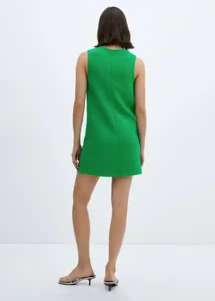 Vestido Corn Verde Talla M Mujer Mango