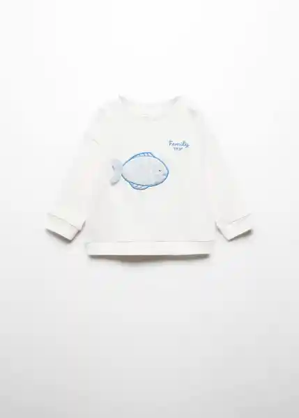 Buzo Sudadera Fish Off White Talla 97 Niñas Mango