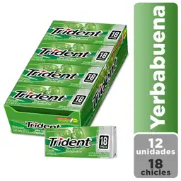 Trident Chicle Sin Azúcar Yerbabuena