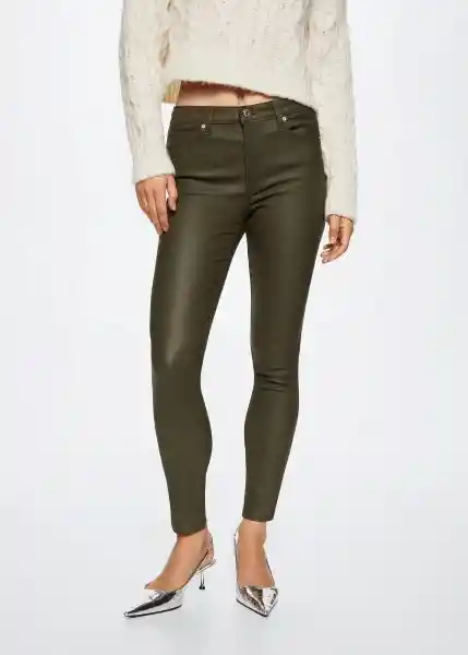 Jeans Isa Khaki Talla 32 Mujer Mango