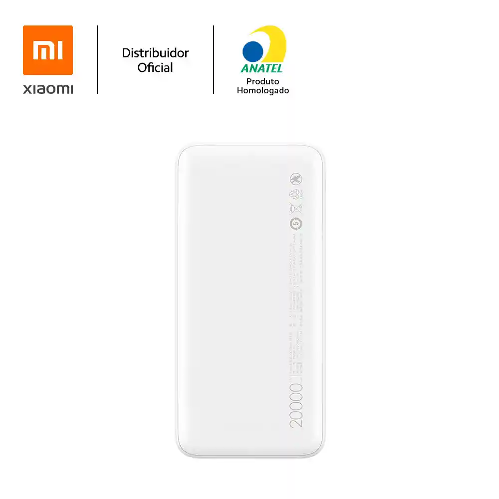 Xiaomi 20000 mah Redmi 18w Fast Charge Power Bank White