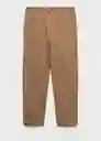 Pantalón Blaze Camel Talla 38 Hombre Mango