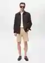 Bermuda Gracia Beige Talla 42 Hombre Mango