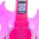 Techno Music Guitarra de Juguete Con Luces y Gafas Rosada