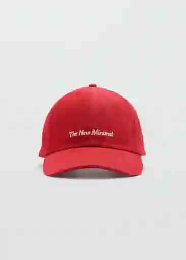 Gorra Minimal Rojo Mujer Mango