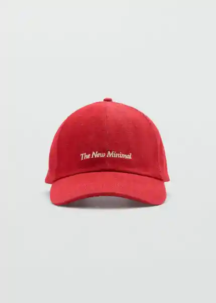 Gorra Minimal Rojo Mujer Mango