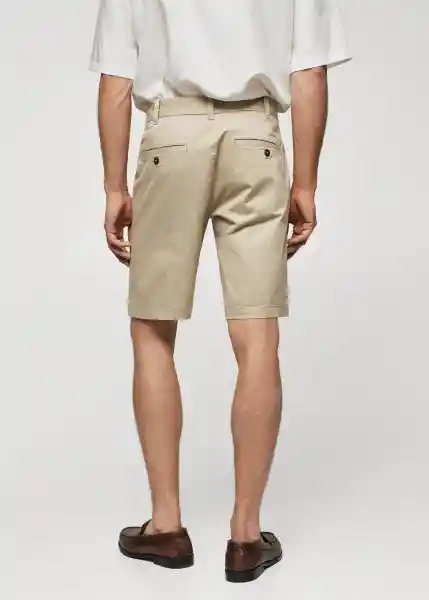 Bermuda Gracia Beige Talla 46 Hombre Mango