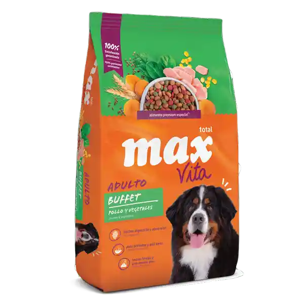Total Max Alimento para Perro Adulto Pollo y Vegetales Bolsa
