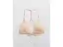 American Eagle Top Bikini Jacquard Nude Natural Large