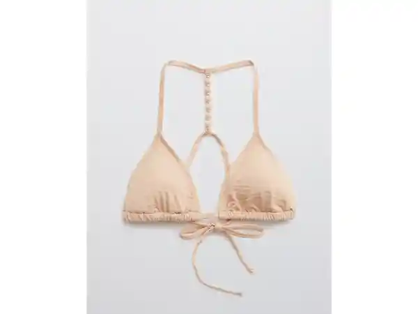 American Eagle Top Bikini Jacquard Nude Natural Large