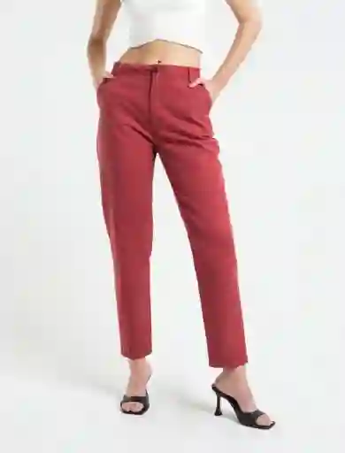 Pantalón Milan Rojo Rasilla Oscuro Mujer Talla 4 Naf Naf