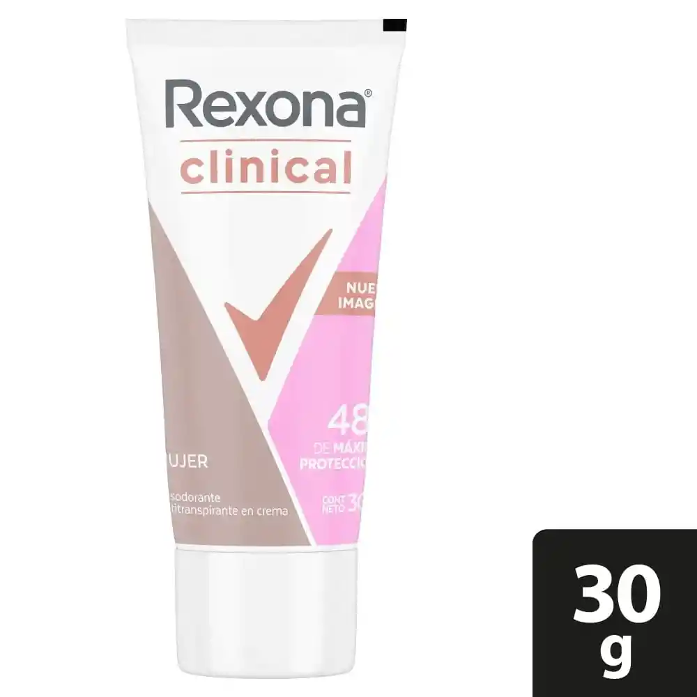 Rexona Desodorante Mujer en crema tubo clinical clean 