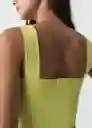 Blusa Manga Sisa Tejido Mujer Verde Tilo Medio S 082G080 Naf Naf
